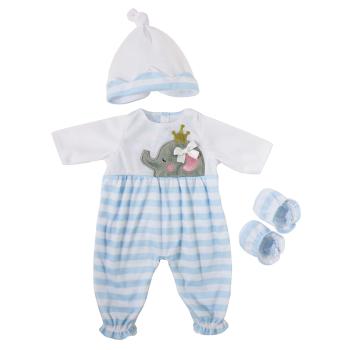 JC Toys/Berenguer - Berenguer Boutique - Blue Striped Long Onesie - Outfit