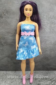 Mattel - Barbie - Fashionistas #231 - Denim Butterfly Dress - Curvy - Poupée