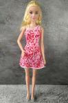 Mattel - Barbie - Fashionistas #205 - Pink and Red Floral Dress - Original