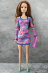 Mattel - Barbie - Fashionistas #206 - Rainbow Marble-print Dress - Original