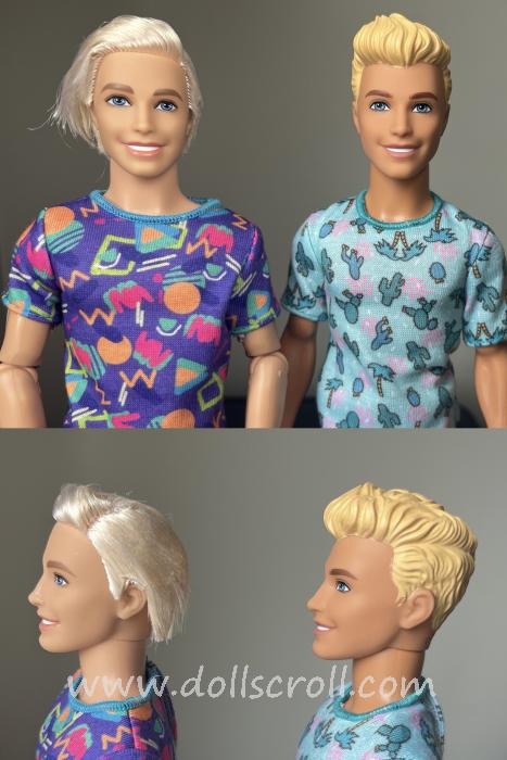 Movie Ken rooted vs molded hair